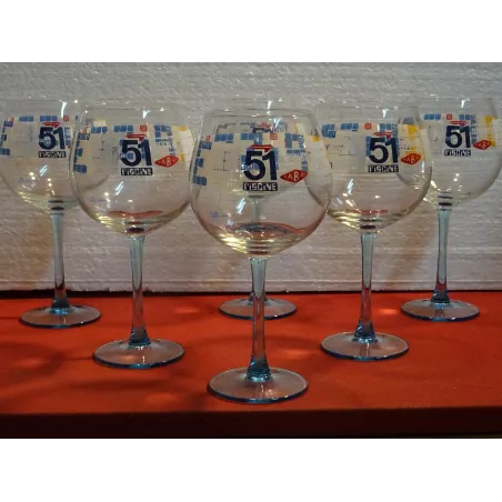 6 VERRES PASTIS 51