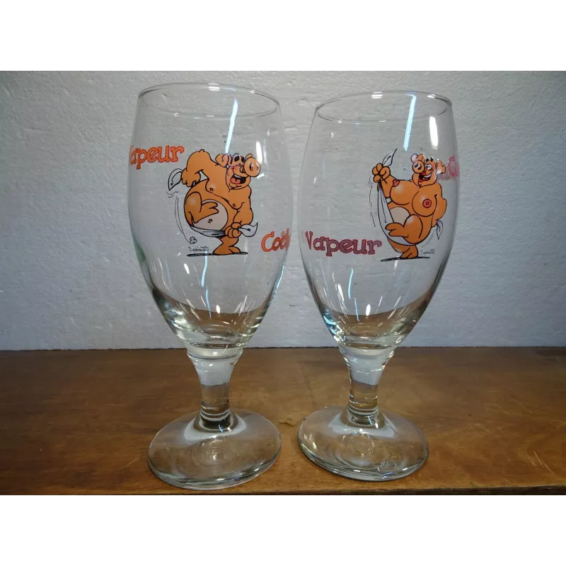 DEUX VERRES VAPEUR COCHONNE  LE COUPLE