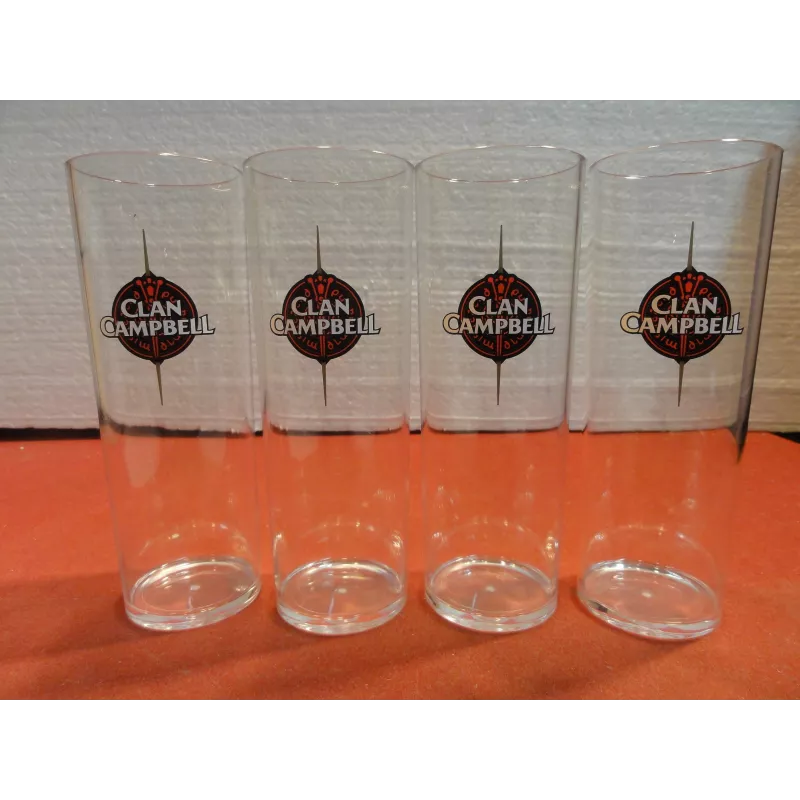 4 VERRES CLAN CAMPBELL 22CL  HT.15CM