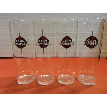 4 VERRES CLAN CAMPBELL 22CL  HT.15CM