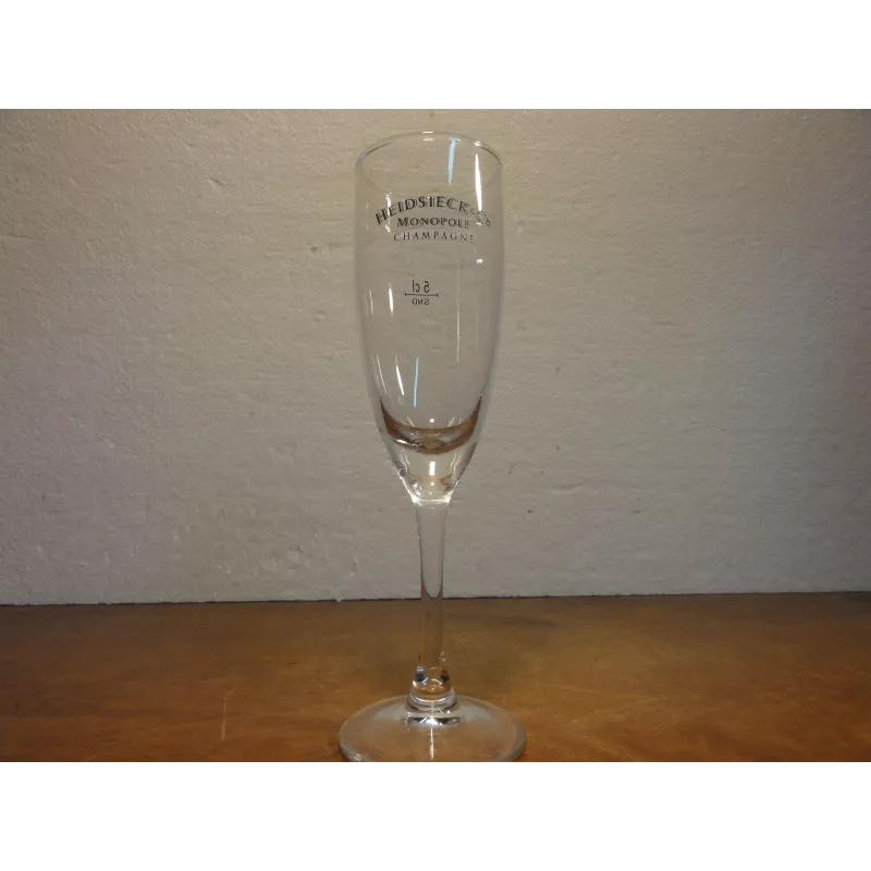 6 FLUTES CHAMPAGNE HEIDSIECK 10CL  HT. 17.30CM