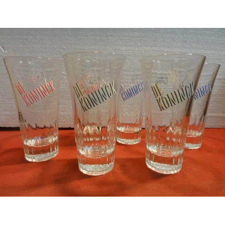 6 VERRES DE KONINCK  EMAILLES HT.15.80CM