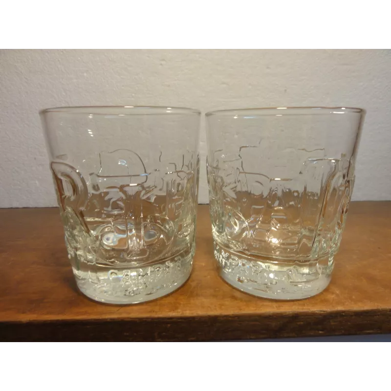 DEUX VERRES CAMPARI 30CL HT.10.50CM