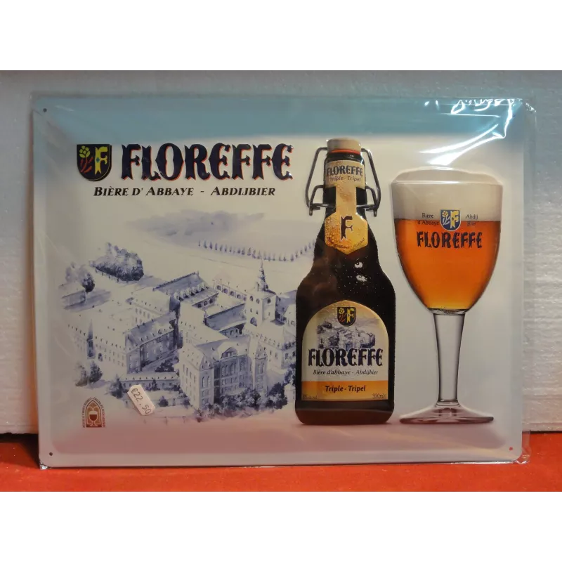 TOLE BIERE FLOREFFE 40CM X30CM