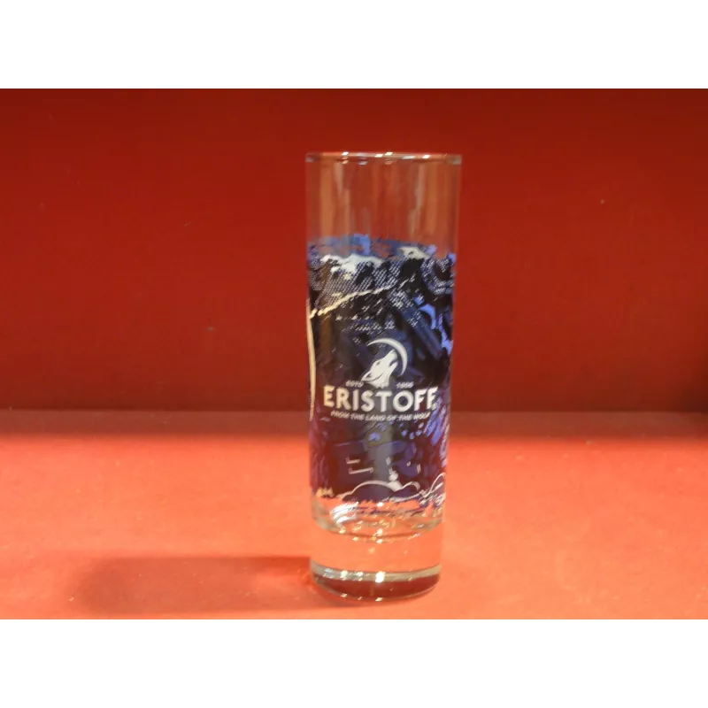 6 VERRES ERISTOFF LOUP BLEU HT 15CM