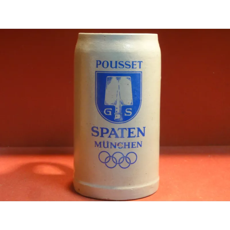 1 CHOPE SPATEN POUSSET 1 LITRE  JEUX OLYMPIQUE