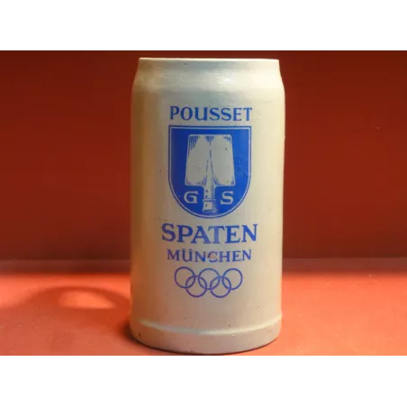 1 CHOPE SPATEN POUSSET 1 LITRE  JEUX OLYMPIQUE