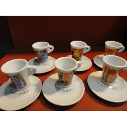 6 TASSES A CAFE FOLLIET DECENTREES N° 23