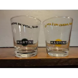 DEUX VERRES MARTINI  COLLECTOR  HT.8.90CM