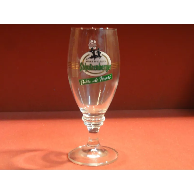 1 VERRE SCHUTZENBERGER  BIERE DE MARS 25CL HT.18.20CM