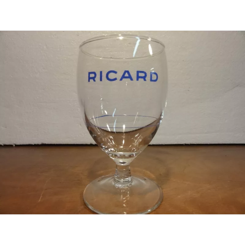 Verre Ricard ancien ballon émaille bleu