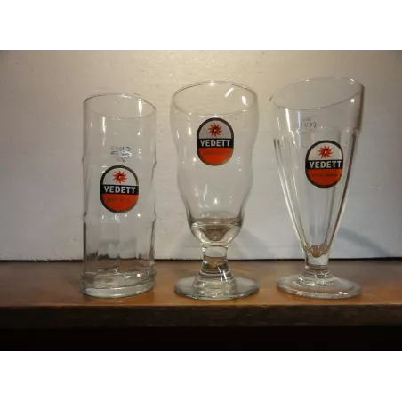 TROIS VERRES VEDETT 33CL COLLECTOR