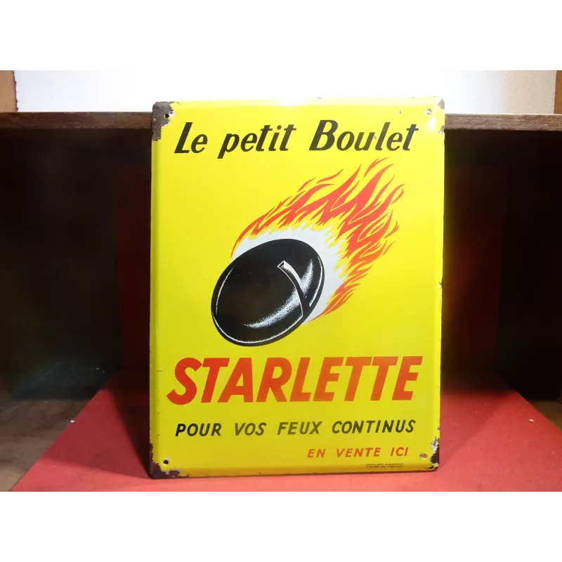 PLAQUE EMAILLEE LE PETIT BOULET  STARLETTE  40CM X31CM