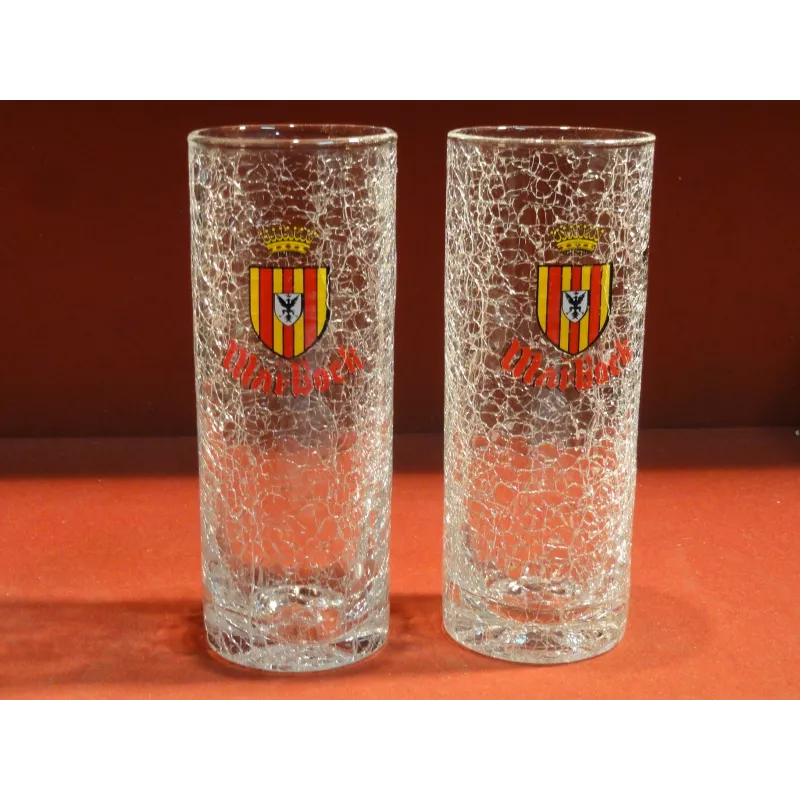 DEUX  VERRES MAI-BOCK HT 16CM