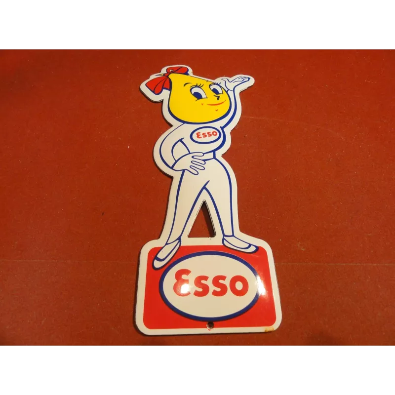 PLAQUE EMAILLEE ESSO 20CM X7.50CM