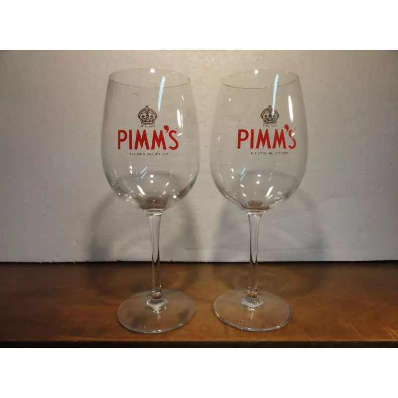 DEUX VERRES PIMM'S 30CL HT.23CM