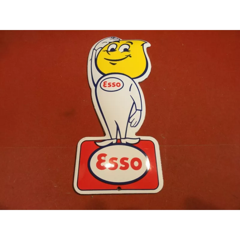 PLAQUE EMAILLEE ESSO  20CM X8CM