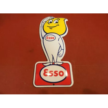 PLAQUE EMAILLEE ESSO  20CM X8CM