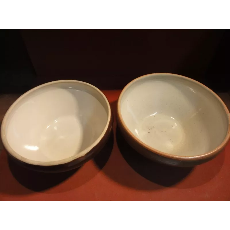 Vintage Arcopal Fruits de France Scalloped Milk Glass Mixing
