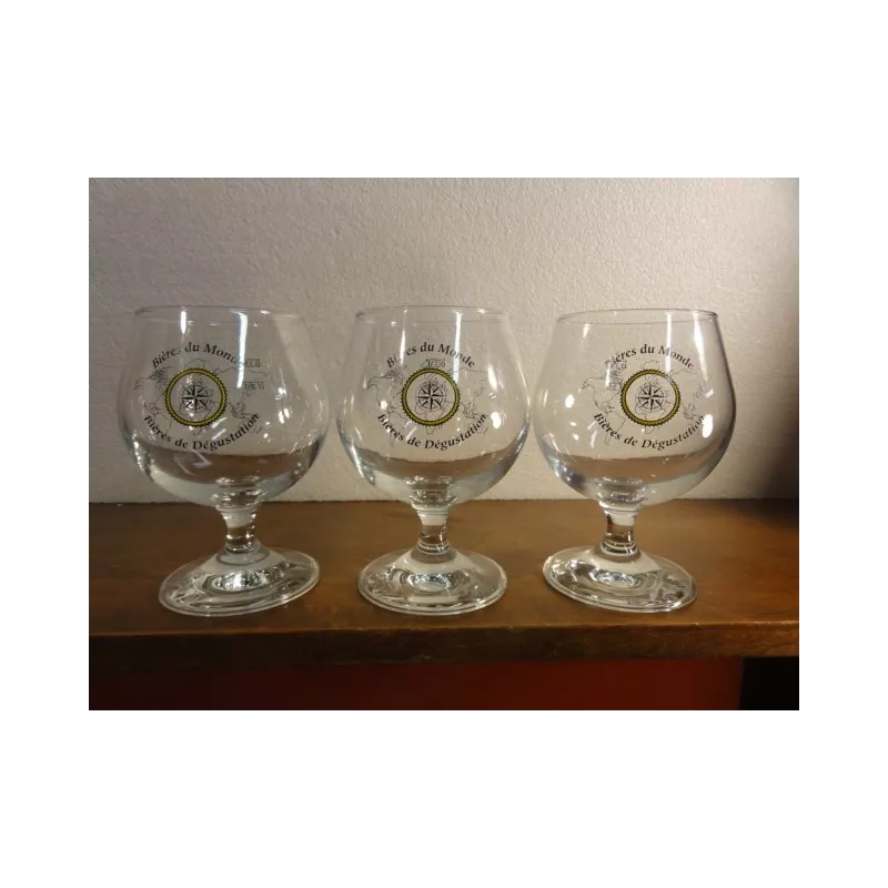 3 VERRES BIERES DU MONDE 25/33CL