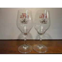 DEUX VERRES BRASSERIE  LE FORT 25CL HT.19.60CM