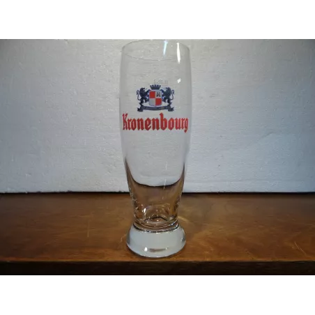 1 VERRE KRONENBOURG 25CL HT. 17CM  ECRITURE ROUGE