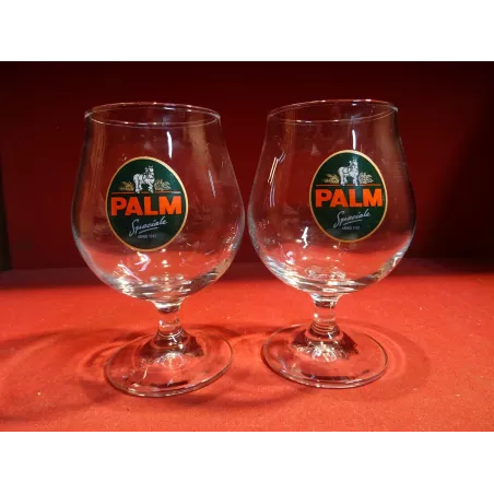 DEUX VERRES PALM 25CL HT14.10CM