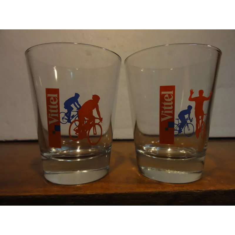 DEUX VERRES VITTEL COLLECTOR TOUR DE FRANCE