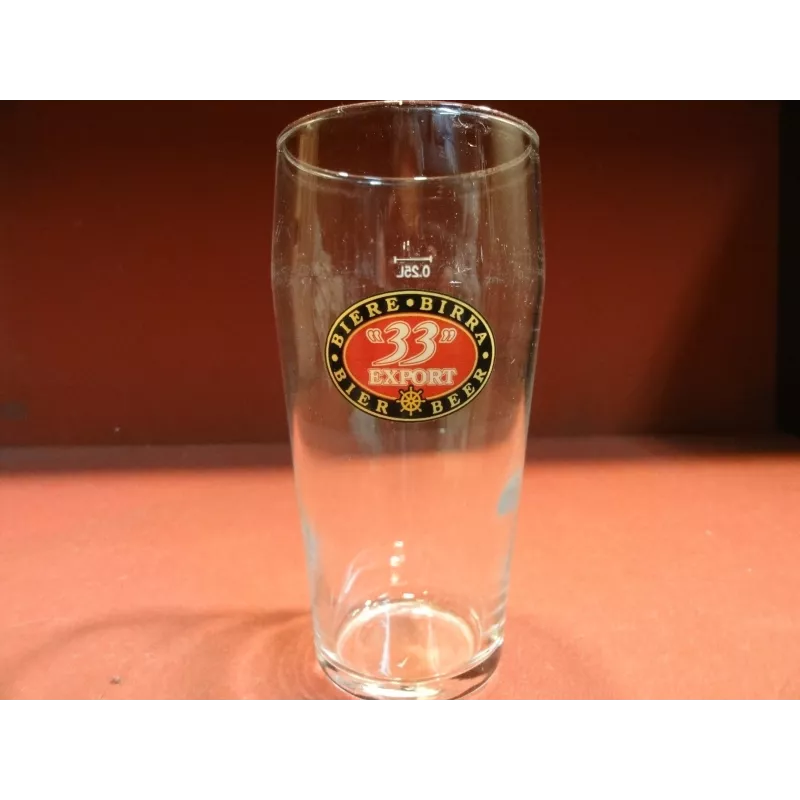 1 VERRE "33" EXPORT 25CL HT.13.50CM