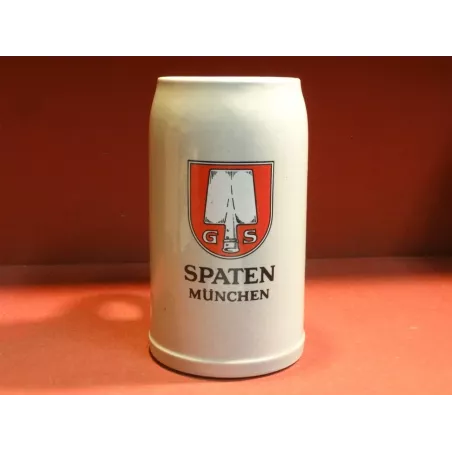 CHOPE SPATEN MUNCHEN 1 LITRE EN GRES HT 18.50CM