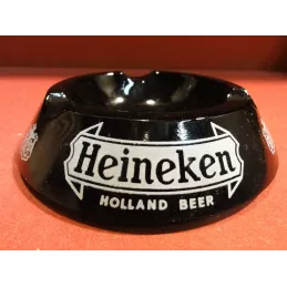 CENDRIER HEINEKEN  NOIR DIAMETRE 14CM