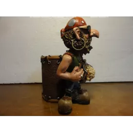 FIGURINE BIKER EN RESINE 16CM X12CM