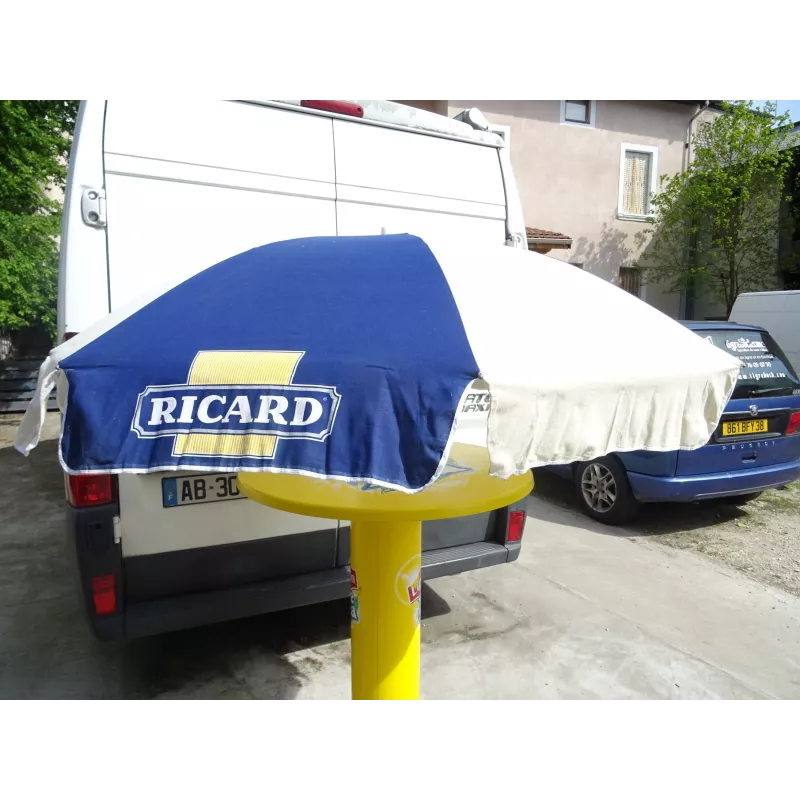 PARASOL RICARD BLANC/BLEU INCLINABLE Tigrebock