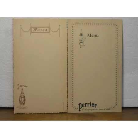 DEUX MENUS PERRIER  19CM X11CM