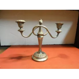 ANCIEN CHANDELIER  EN ETAIN  HT 24CM