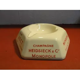 1 CENDRIER  CHAMPAGNE HEIDSIECK/RHUM/GIN