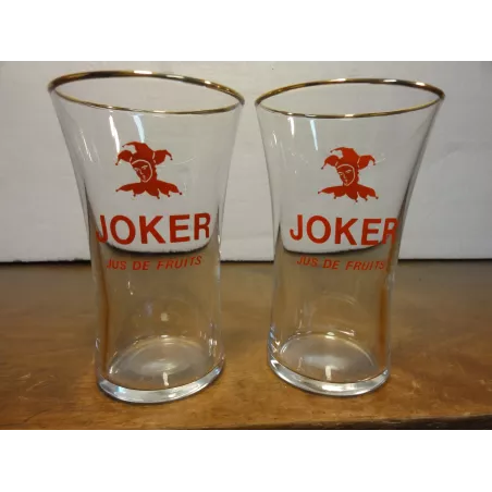 DEUX VERRES JOKER  12 CL   HT 9.70CM