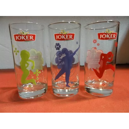 TROIS VERRES JOKER COLLECTOR  25CL