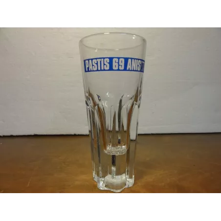 1 VERRE PASTIS 69 ANISETTE  HT. 13.60CM