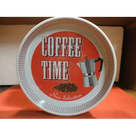 PLATEAU  COFFEE TIME  DIAMETRE 30CM