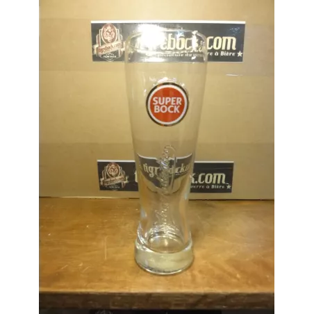 6 VERRES SUPER BOCK 25CL NOUVEAU  HT 19CM