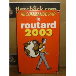 PLAQUE EMAILLEE LE ROUTARD 2003 23CM X14.50CM