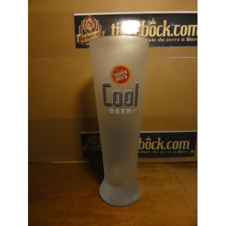 2 VERRES SUPER BOCK GIVRES 25CL HT. 19.40CM