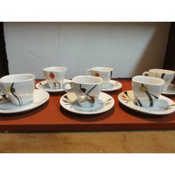 6 tasses et 6 sous-tasses à thé ALUNYA - Service à thé par Folliet