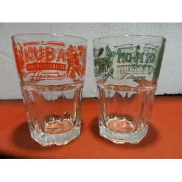 2 VERRES HA CLUB  HT 12CM