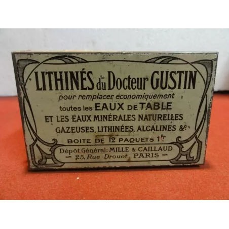 BOITE  LITHINES DU DOCTEUR GUSTIN  10CM X6.30CM X4.50CM