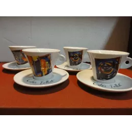 4 TASSES CHOCOLAT FOLLIET  N° 514