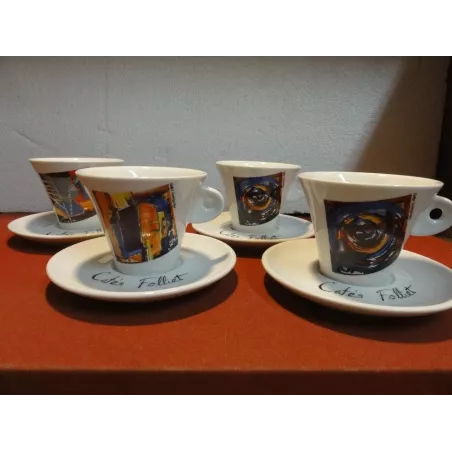 4 TASSES CHOCOLAT FOLLIET  N° 514