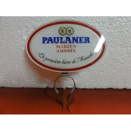 CAVALIER DE POMPE A BIERE PAULANER AMBREE  11CM X7CM