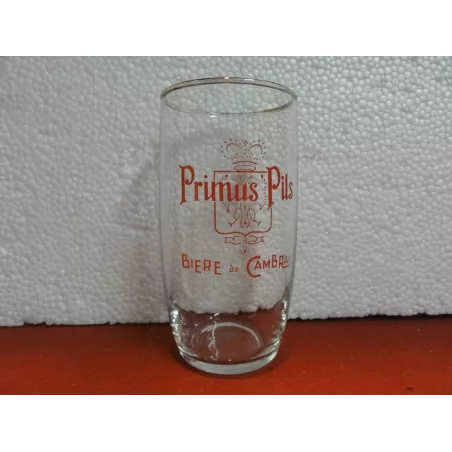 1 VERRE PRIMUS PILS 25CL  BIERE DE CAMBRAI HT 12CM